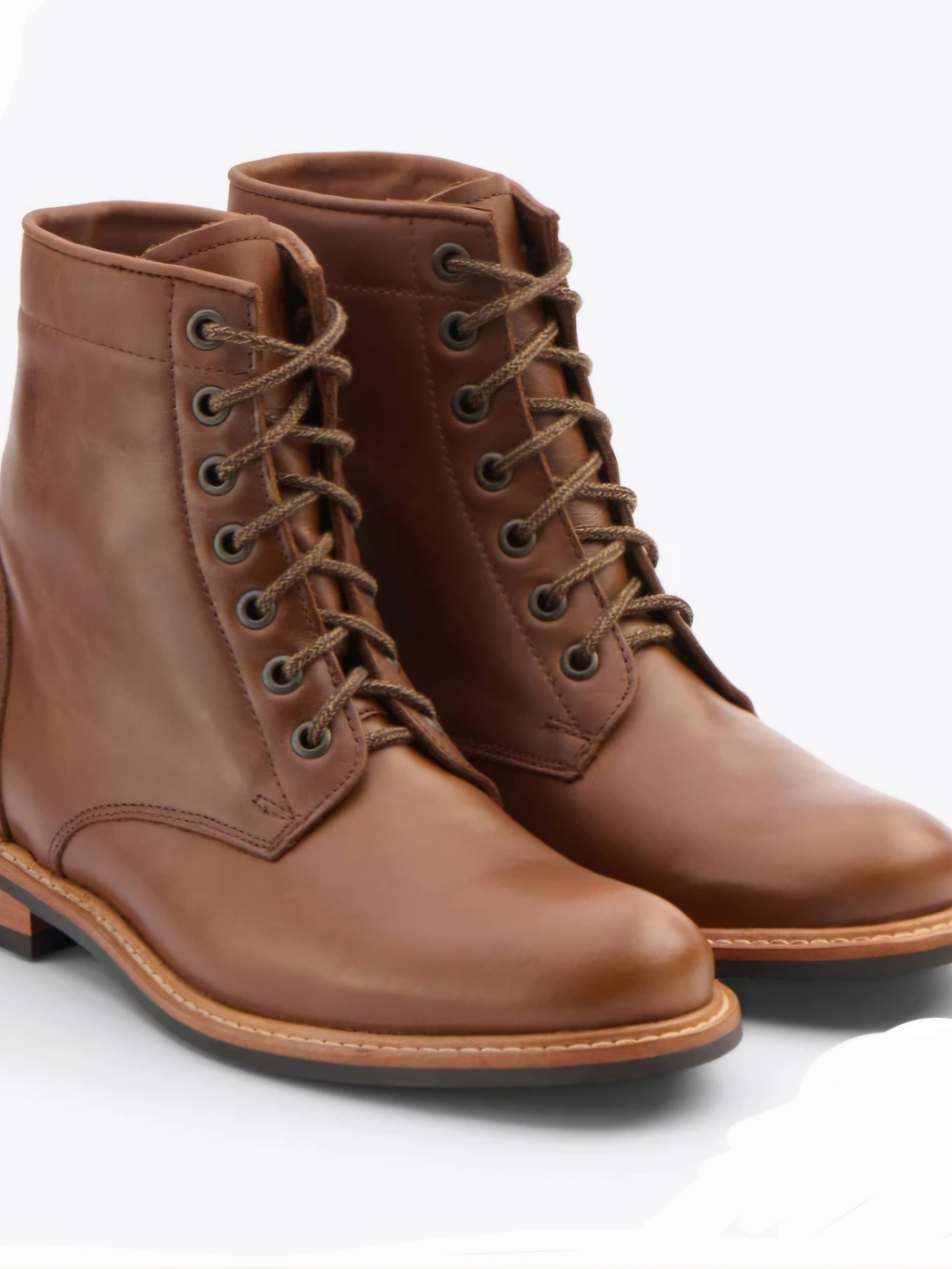 Nisolo Amalia Leather Lace-Up Boots Sz 7.5 New In Box Retailed $280